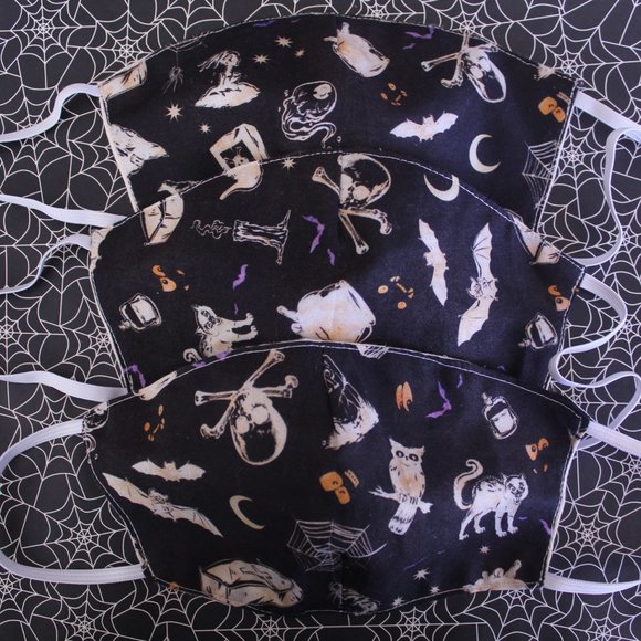 * GOTHIC HALLOWEEN FACE MASKS 2 PACK π·οΈπΈοΈπ - Picture 2 of 5